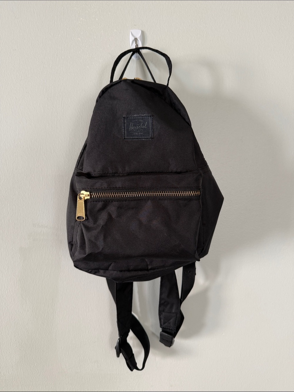 Herschel Supply Company Black Mini Backpack with Gold Zipper